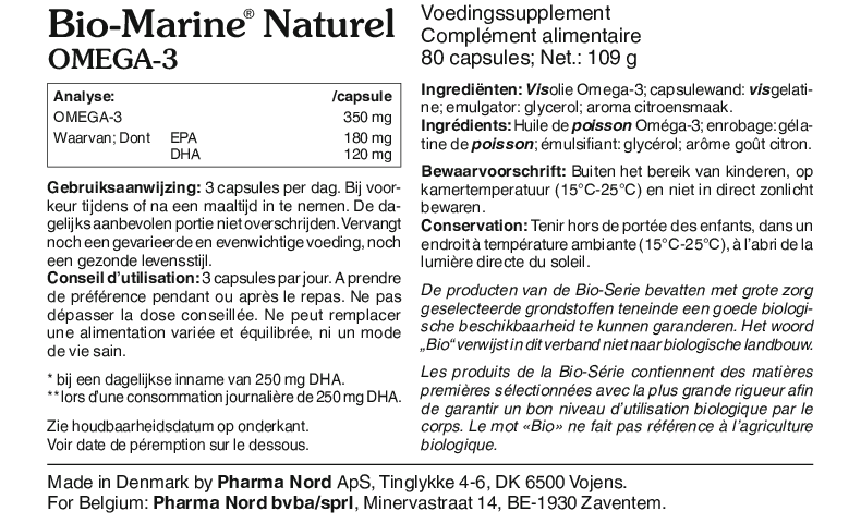 Pharma Nord Bio-Marine Naturel Omega-3, 120 gélules